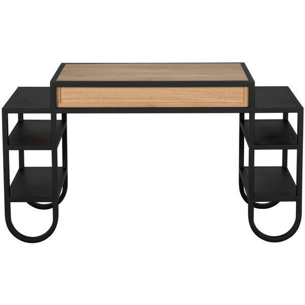 Home Fashion Thomson Desk Natural/Matte Black