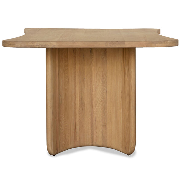 Home Fashion Tidal Solid Oak Dining Table Natural