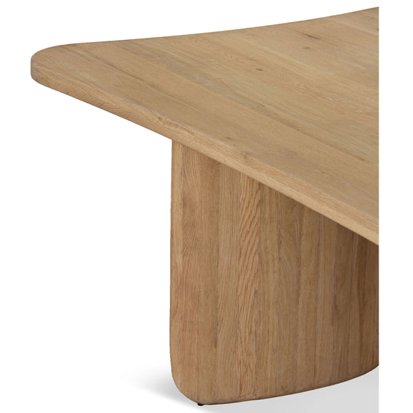 Home Fashion Tidal Solid Oak Dining Table Natural