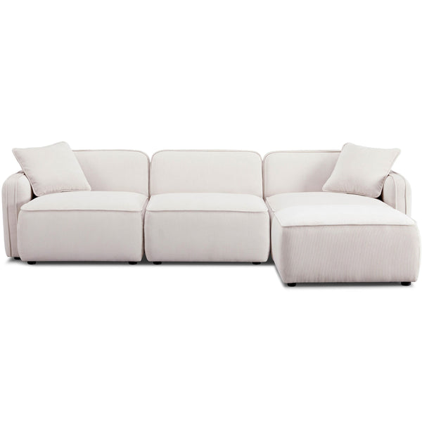 Home Fashion Travie 4 Piece Modular Sectional Sand
