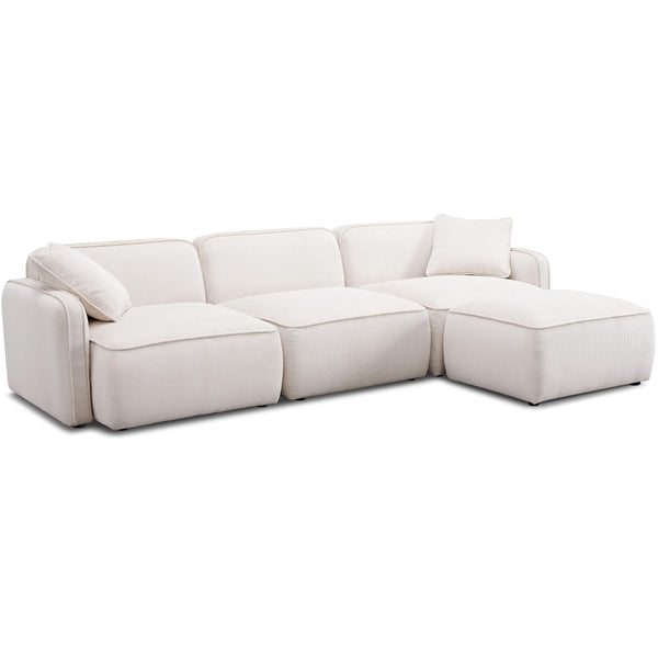 Home Fashion Travie 4 Piece Modular Sectional Sand