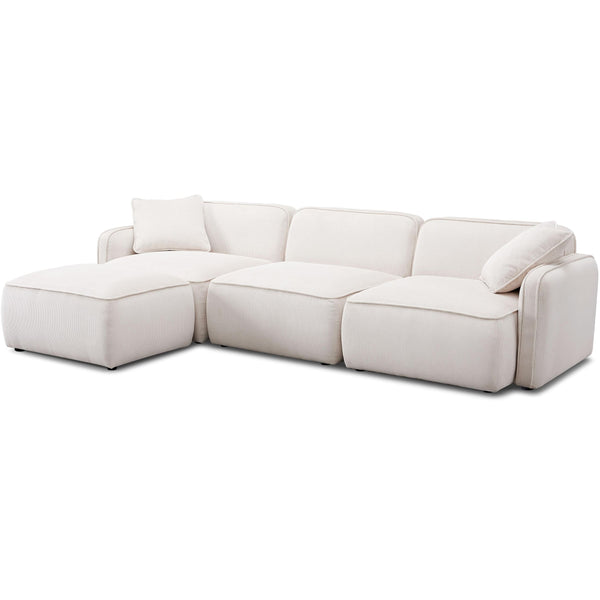 Home Fashion Travie 4 Piece Modular Sectional Sand