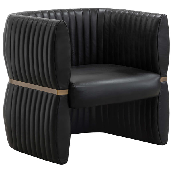 home fashion Tryor Leather Chair Vintage Black