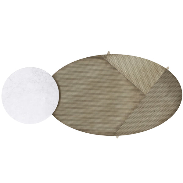 Home Fashion Tuner Oval Coffee Table