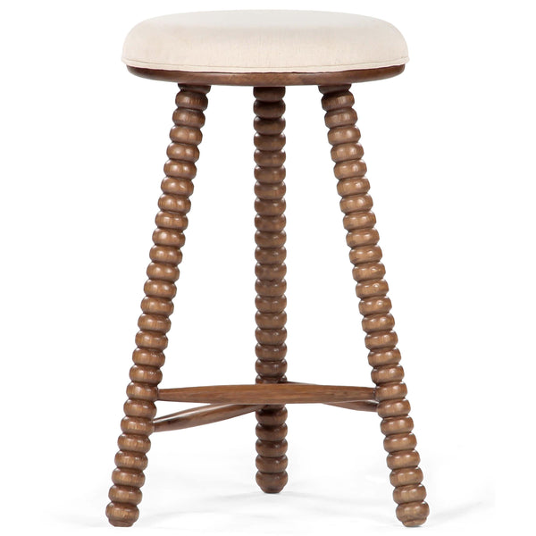Home Fashion Twist Counter Stool Light Walnut