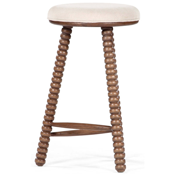 Home Fashion Twist Counter Stool Light Walnut