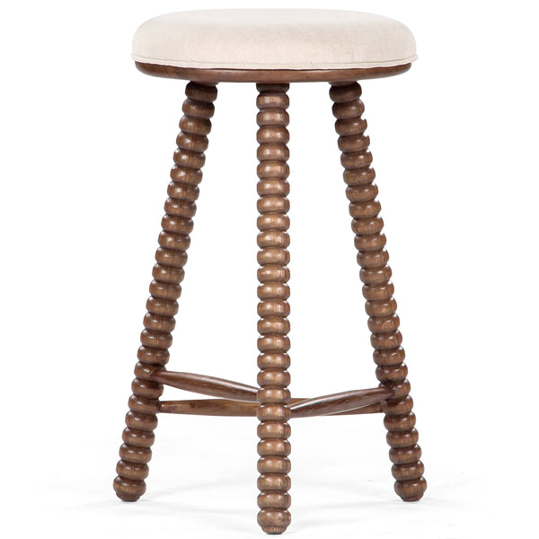 Home Fashion Twist Counter Stool Light Walnut