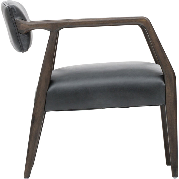 Home Fashion Tyler Chair Chaps Ebony By Four Hands