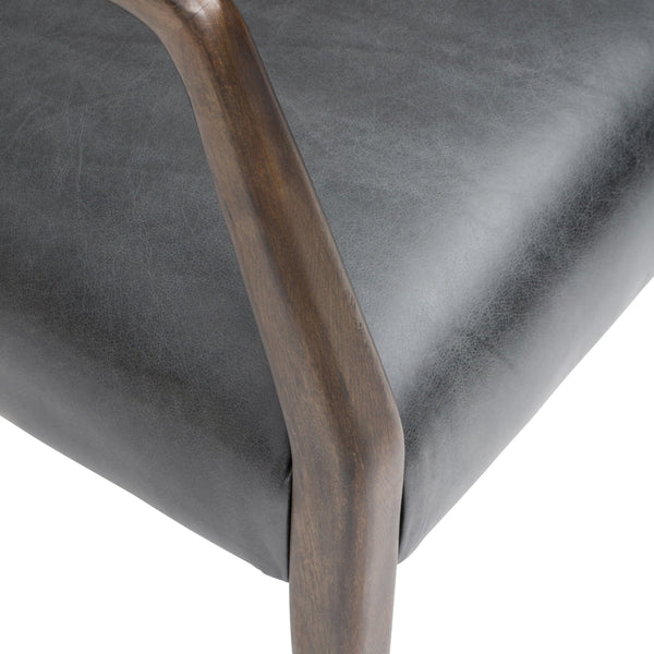 Home Fashion Tyler Chair Chaps Ebony By Four Hands