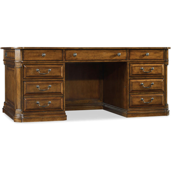 home fashion Tynecastle Executive Desk Chestnut