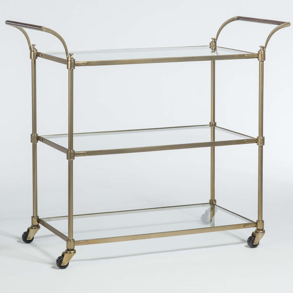 home fashion Wakefield Bar Cart Antique Brass