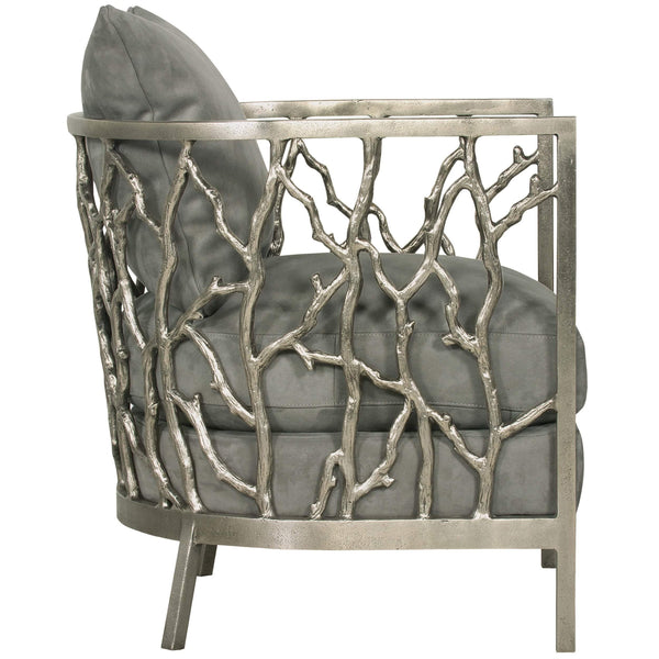Home Fashion Walden Leather Chair Grey