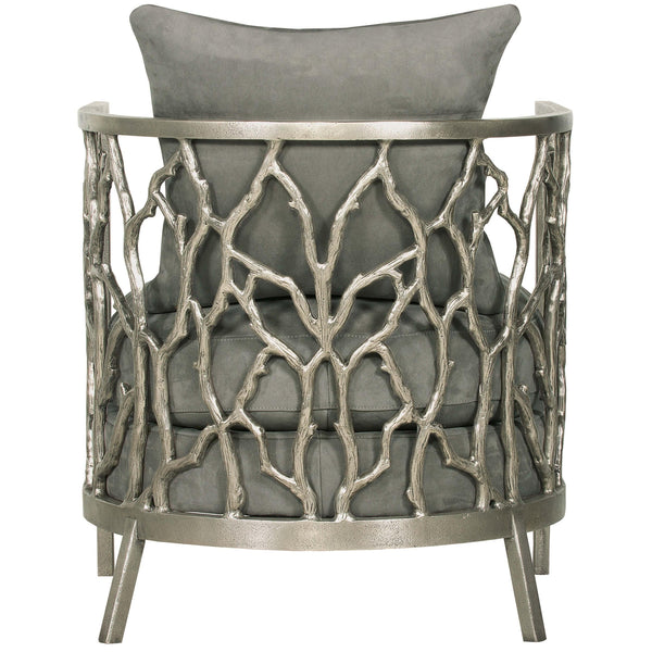 Home Fashion Walden Leather Chair Grey