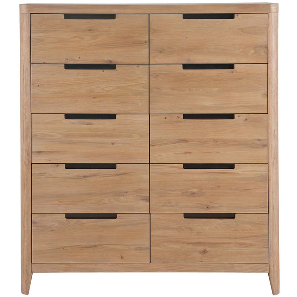 Home Fashion Walker 10 Drawer Chest Natural