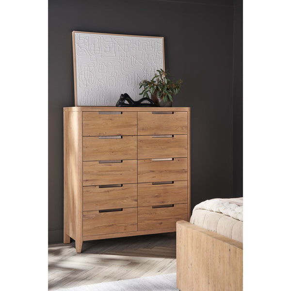 Home Fashion Walker 10 Drawer Chest Natural