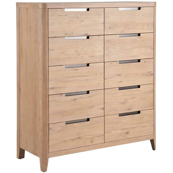 home fashion Walker 10 Drawer Chest Natural