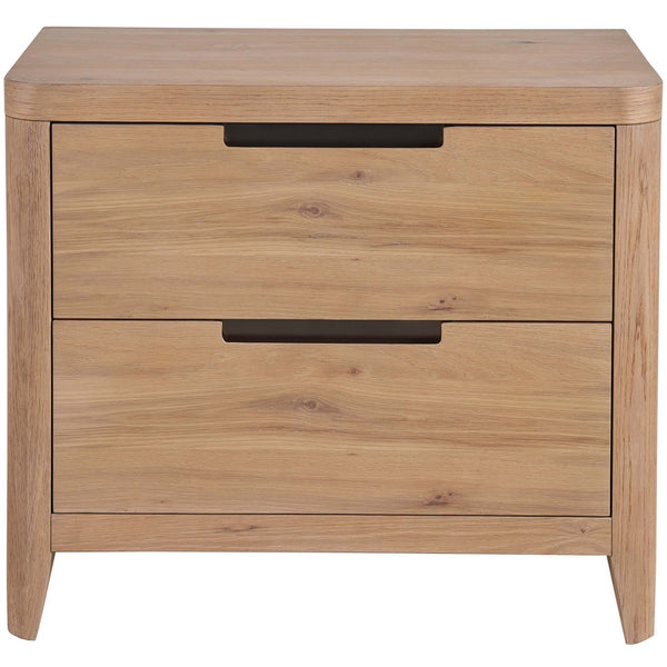 Home Fashion Walker 2 Drawer Nightstand Natural
