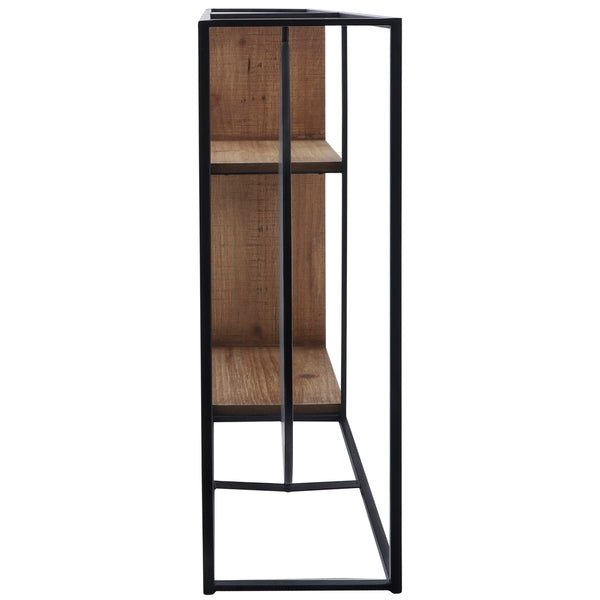 Home Fashion Wall Shelf W/Mirror Black/Brown