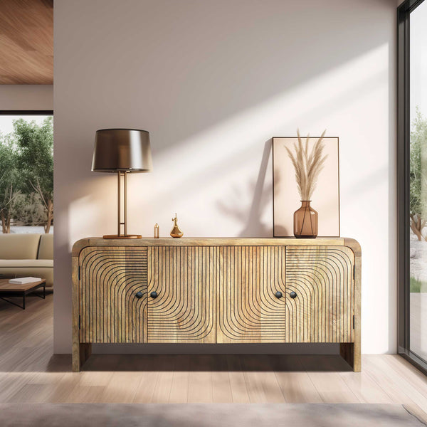 Home Fashion Waterfall Edge Sideboard Natural