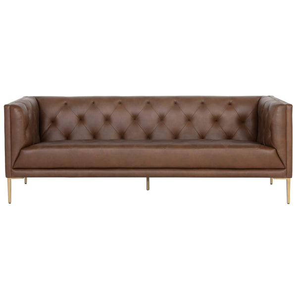 home fashion Westin Leather Sofa Vintage Carmel