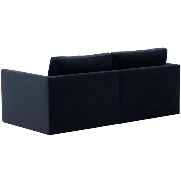 Home Fashion Willow 2 Piece Modular Loveseat Navy