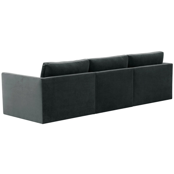 Home Fashion Willow 3 Piece Modular Sofa Charcoal