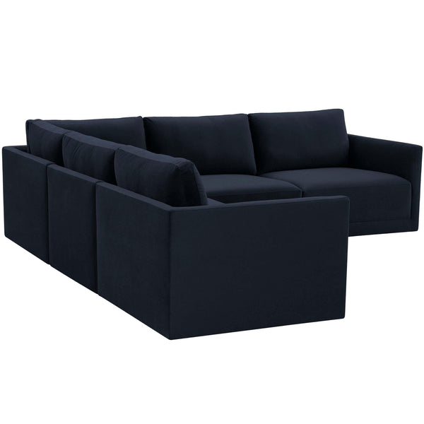 Home Fashion Willow Modular L Sectional Navy