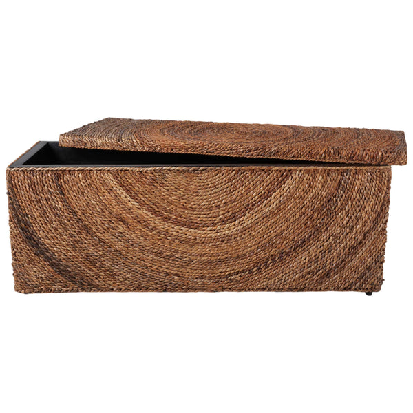 Home Fashion Woven Stoarge Bench Natural