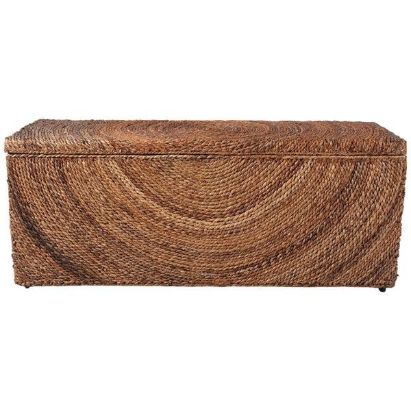 home fashion Woven Stoarge Bench Natural