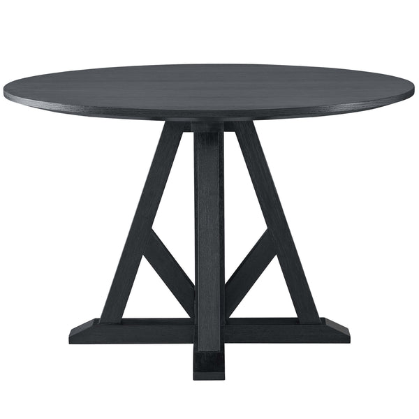 Home Fashion Wright Round Dining Table Charcoal