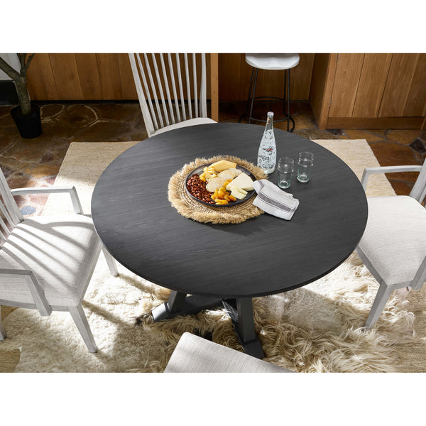 Home Fashion Wright Round Dining Table Charcoal