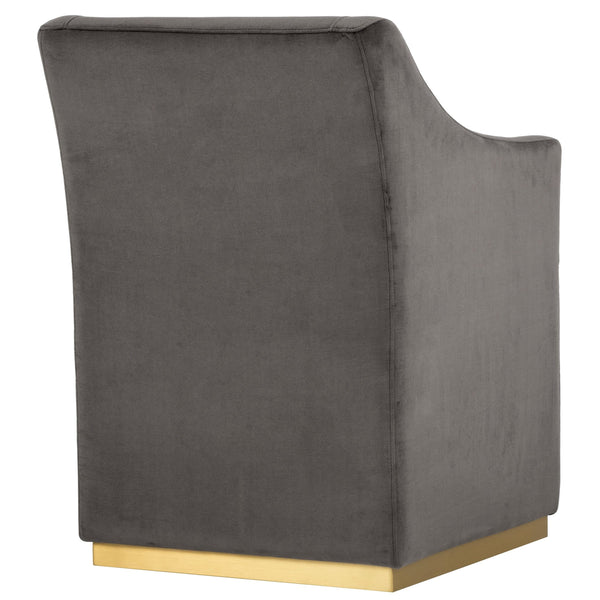 Home Fashion Zane Wheeled Lounge Chair Pebble