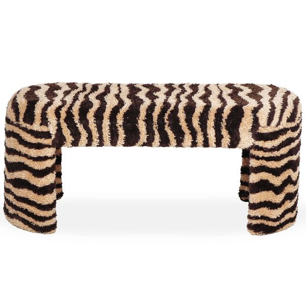 Home Fashion Zebra Bench Brown Stripe