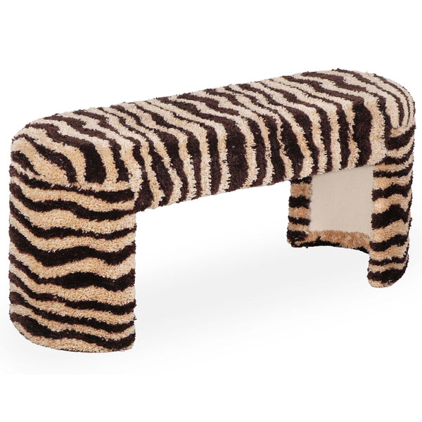 Home Fashion Zebra Bench Brown Stripe