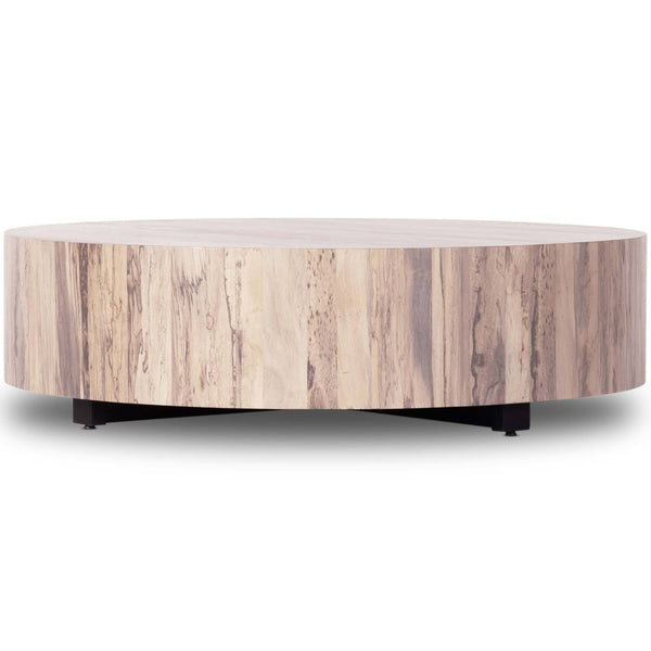 home fashion Hudson Large Round Coffee Table Ashen Walnut by Four Hands