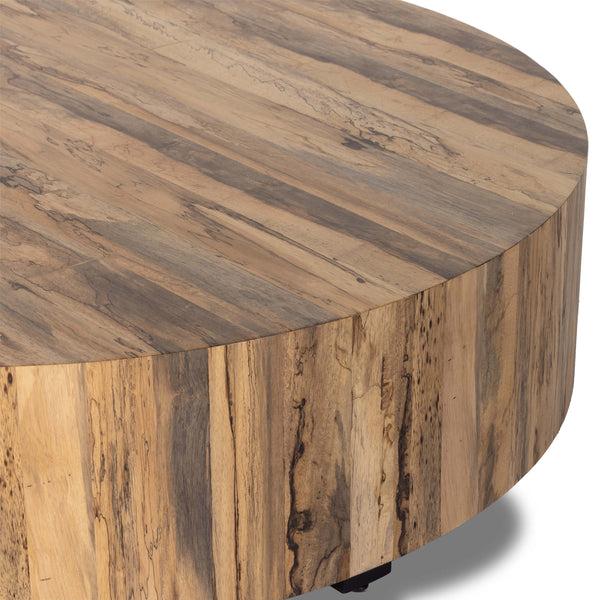 Home Fashion Hudson Large Round Coffee Table Spalted Primavera By Four Hands