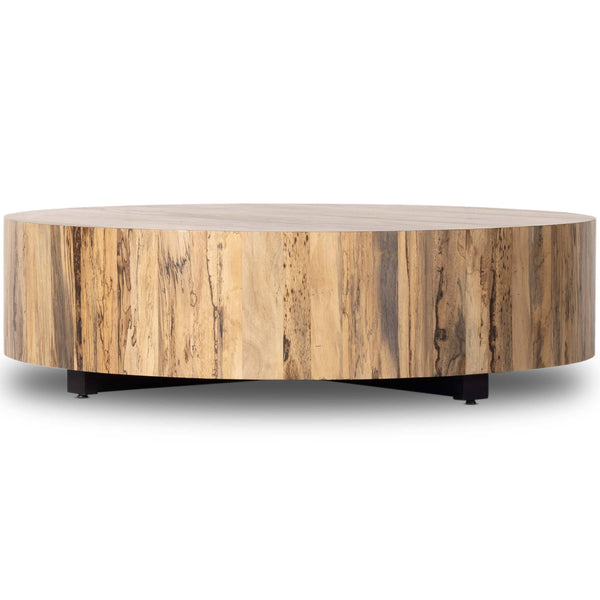 home fashion Hudson Large Round Coffee Table Spalted Primavera by Four Hands