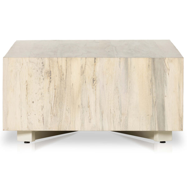 Home Fashion Hudson Rectangular Coffee Table Bleached Spalted Primavera By Four Hands