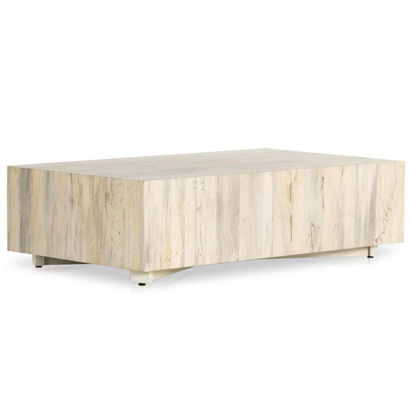 home fashion Hudson Rectangular Coffee Table Bleached Spalted Primavera by Four Hands