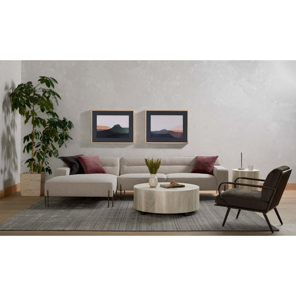 Home Fashion Hudson Round Coffee Table Ashen Walnut By Four Hands