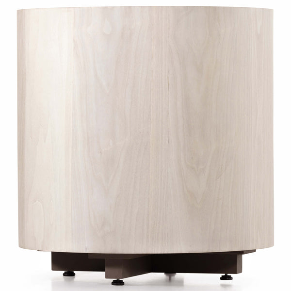 Home Fashion Hudson Round End Table Ashen Walnut By Four Hands