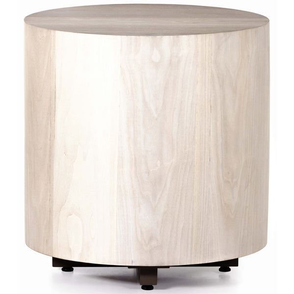 home fashion Hudson Round End Table Ashen Walnut by Four Hands