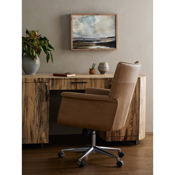 Home Fashion Humphrey Leather Desk Chair Palermo Drift By Four Hands