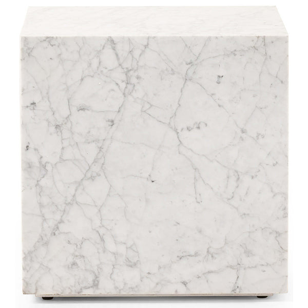 Home Fashion Hunter End Table White Marble By Four Hands