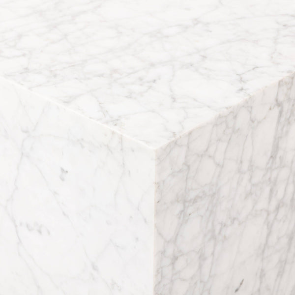 Home Fashion Hunter End Table White Marble By Four Hands