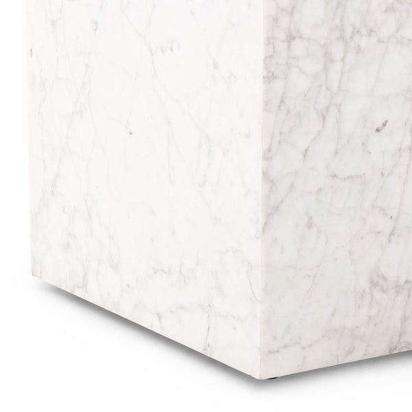 Home Fashion Hunter End Table White Marble By Four Hands