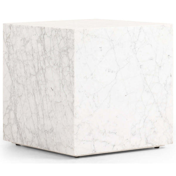 home fashion Hunter End Table White Marble by Four Hands
