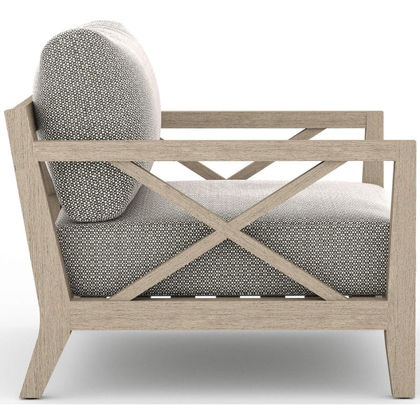 Home Fashion Huntington Outdoor Chair Faye Ash/Washed Brown Frame By Four Hands