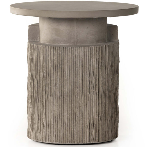 Home Fashion Huron Outdoor End Table Textured Flint By Four Hands