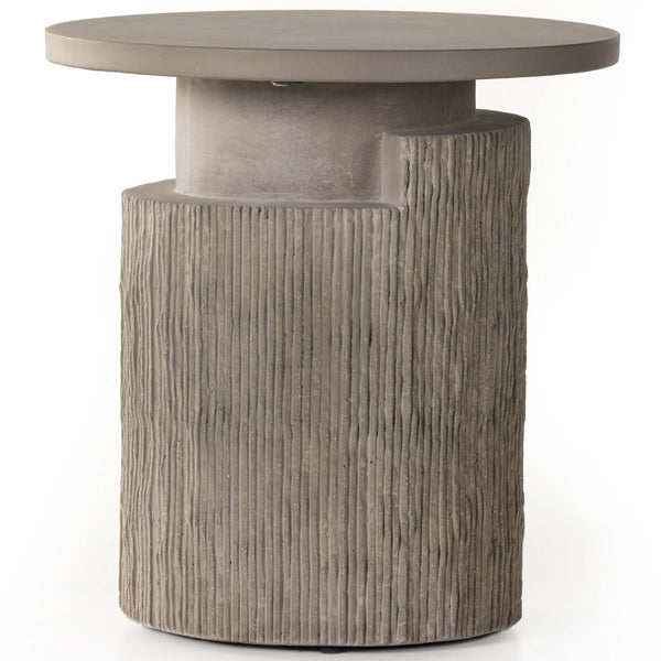 home fashion Huron Outdoor End Table Textured Flint by Four Hands